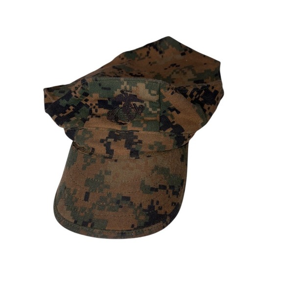 USMC 8 Point Garrison Cover Cap Hat Woodland MARPAT Size Medium - Picture 1 of 8